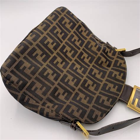 fendi zucca baguette black|fendi vintage zucca shoulder bag.